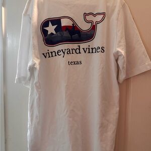 Vineyard Vines White Tee with Texas Whale Logo